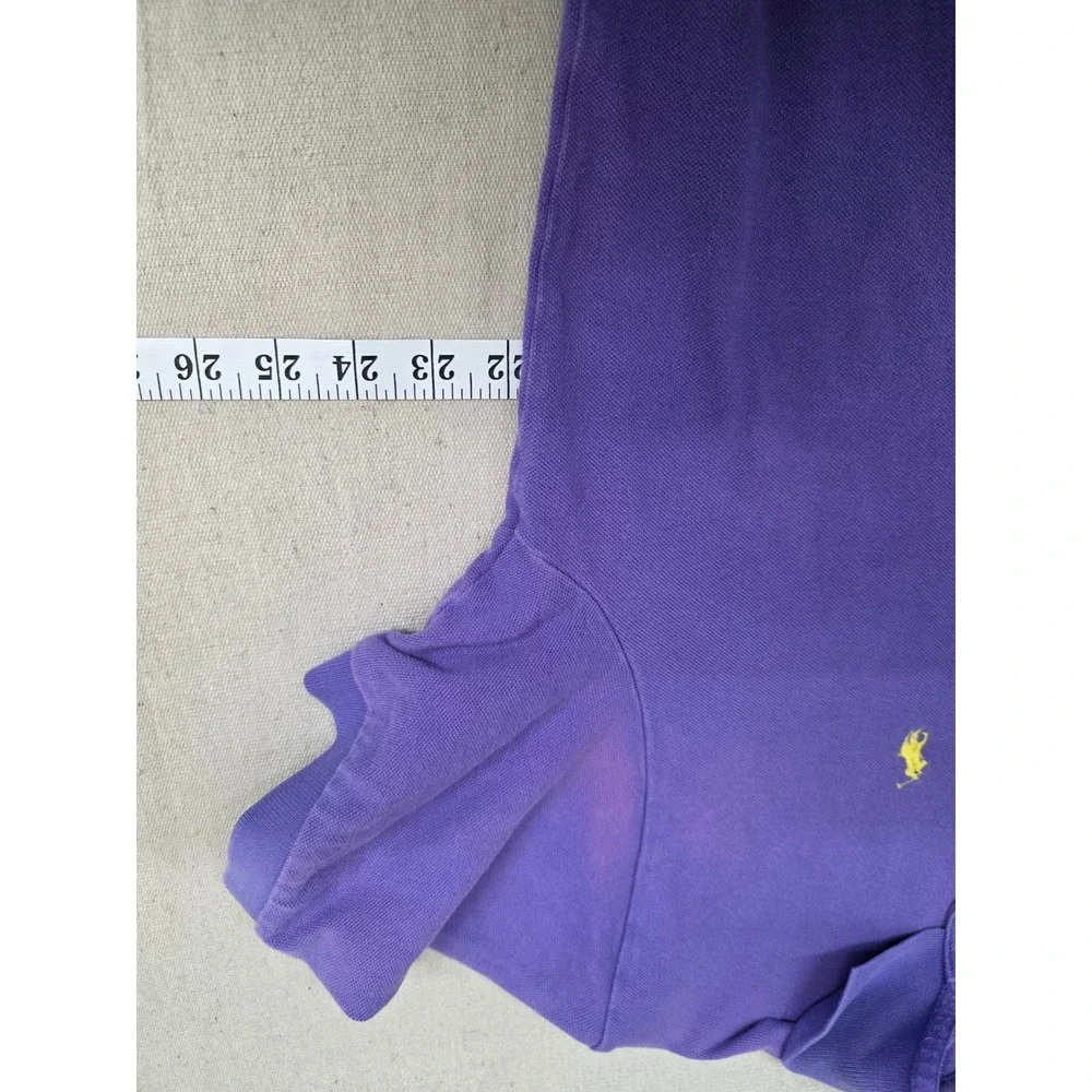 Polo Ralph Lauren‎ Mens L Purple Cotton Pique Short Sleeve Pony Logo Polo Shirt